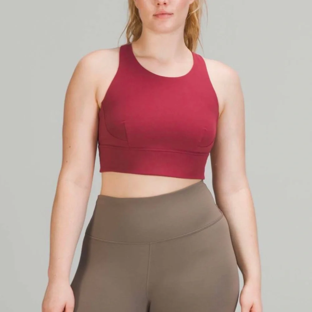 Lululemon Wunder Train Longline Bra *Medium Support, C/D Cup Mulled Wine Size 4